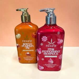 Hempz Spiced Pumpkin Pie & Pink Peppermint Meringue Moisturizers  nwt